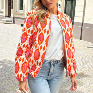 Womens Fashion Leopard-Print Cardigan Coat