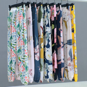 Plus-size Rayon Beach Mosquito-proof Cotton-look Pajama Pants